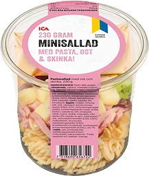 Minisallad med Pasta Ost och Skinka