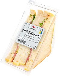 Sandwich Club Kyckling med Bacon och Rödlök