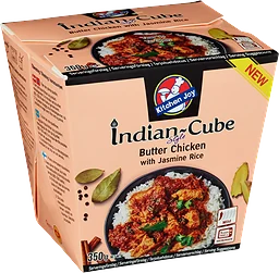 Butter chicken rice indian cube