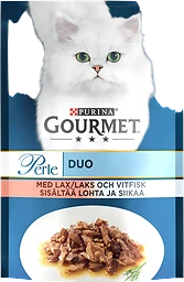 Kattmat Lax & vit fisk i sås