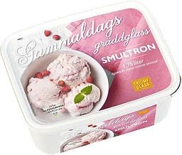 Gammaldags gräddglass Smultron