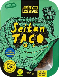 Pulled seitan taco