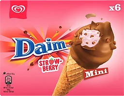 Glass Mini Daim strawberry 6-p