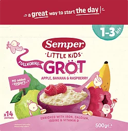 Fullkornsgröt Äpple, banan & hallon 1-3 år