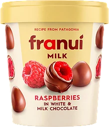 Hallon I vit & mjölkchoklad Frysta