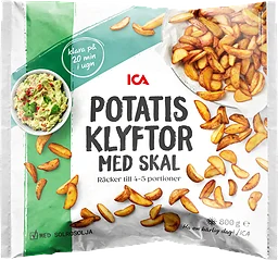 Potatisklyftor med skal Fryst