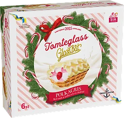 Tomteglass Polkagris 6-pack