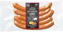 Grillkorv Ost och Bacon Extra Fin 78% Kötthalt