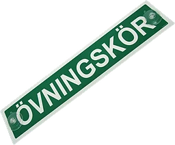 Övningskörningsskylt med sugproppar