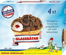 Glassbåtar Vanilj Jordgubbssylt