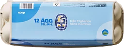 Ägg 12-pack M/L Frigående inomhus