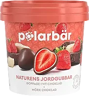 Jordgubbar i vit cho