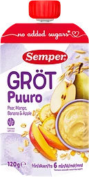 Gröt Päron Mango Banan Äpple
