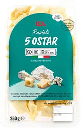 Pasta Ravioli Fem Ostar Färsk