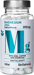 Kosttillskott Magnesium 200mg + Zink Koppar B6 200mg 120-p
