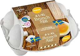 Brunchägg frigående L/XL 6-p
