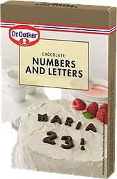 Chokladdekoration Nummer & bokstäver