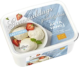 Laktosfri Gammaldags gräddglass Äkta vanilj