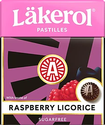 Halstabletter Hallon & lakrits