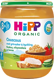 Barnmat Couscous, grönsaker & kyckling 8 Mån Eko