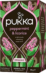 Peppermint & licorice te Ekologisk 20-p