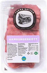 Hamburgerkött Tunna skivor