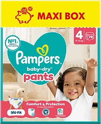 Byxblöjor Baby Dry Pants Strl 4 9-15kg Maxi 78-p