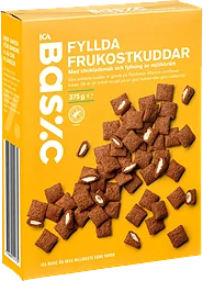 Fyllda kakaokuddar med mjölkkräm
