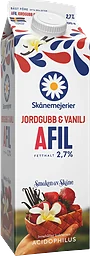 A-fil Jordgubb & vanilj 3% 1l
