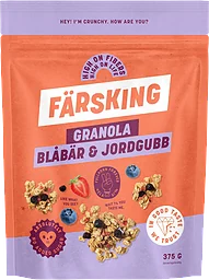 Granola blåbär jordgubb