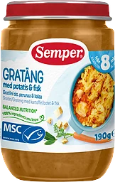 Fiskgratäng Potatismos & Torsk Från 8 Månader