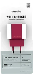 Mobilladdare USB-C 20W PD vinröd