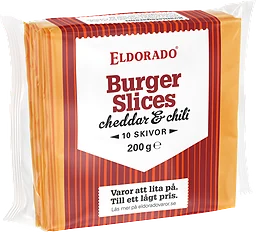 Burgers Slices Cheddar Chili