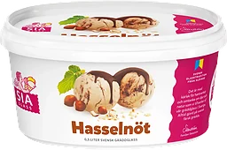 Gräddglass Hasselnöt