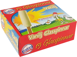 Glasspinne Vanilj 33g 15-p