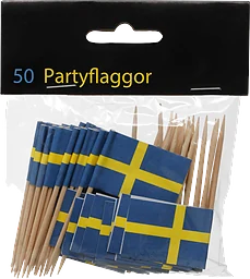 Festflaggor Tandpetare 50-pack