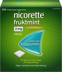 Fruktmint Medicinskt tuggummi 2mg 210-p