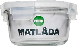 Glasförvaring rund 0.35 L med lock