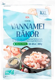 Vannameiräkor kokta