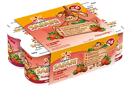 Yoghurt Safari Jordgubb & Hallon 6-p