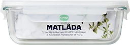 Matlåda glas 1,1 liter