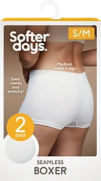 Seamless Boxer Vit S/M 2-pack