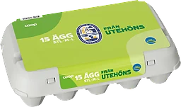 Ägg 15-pack M/L Frigående utomhus