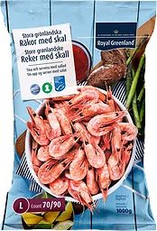 Räkor med skal 70/90 Fryst