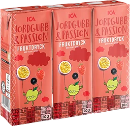 Fruktdryck Jordgubb&Passion 3-p