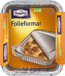 Folieformar med lock 5dl 8-p
