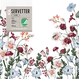 Servett 33cm Ängsblomma 20-p