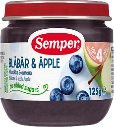 Blåbär & Äpple Puré