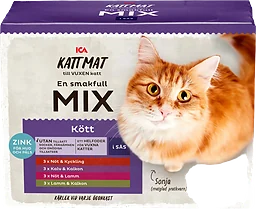 Kattmat Kött i sås 12-p