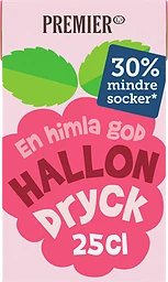 Hallondryck Mindre Socker Fruktdryck Tetra